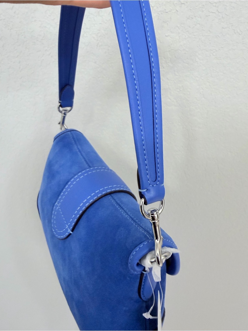 Blue Suede Coach SoHo buckle bag - Picture 7 of 7